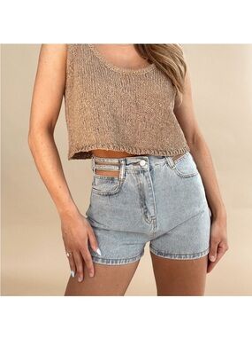 NWOT High-Rise Light Wash Denim Jean Shorts - Light Blue